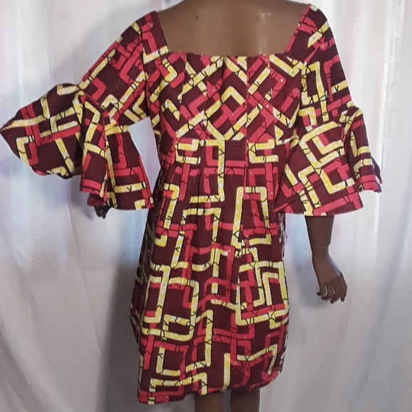 African Print Blouse or Mini Dress - Picture 3 of 10